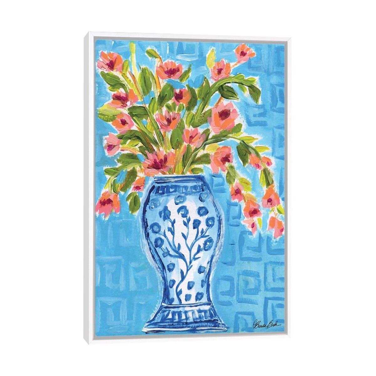 iCanvas "Tall Vase" by Brenda Bush Framed