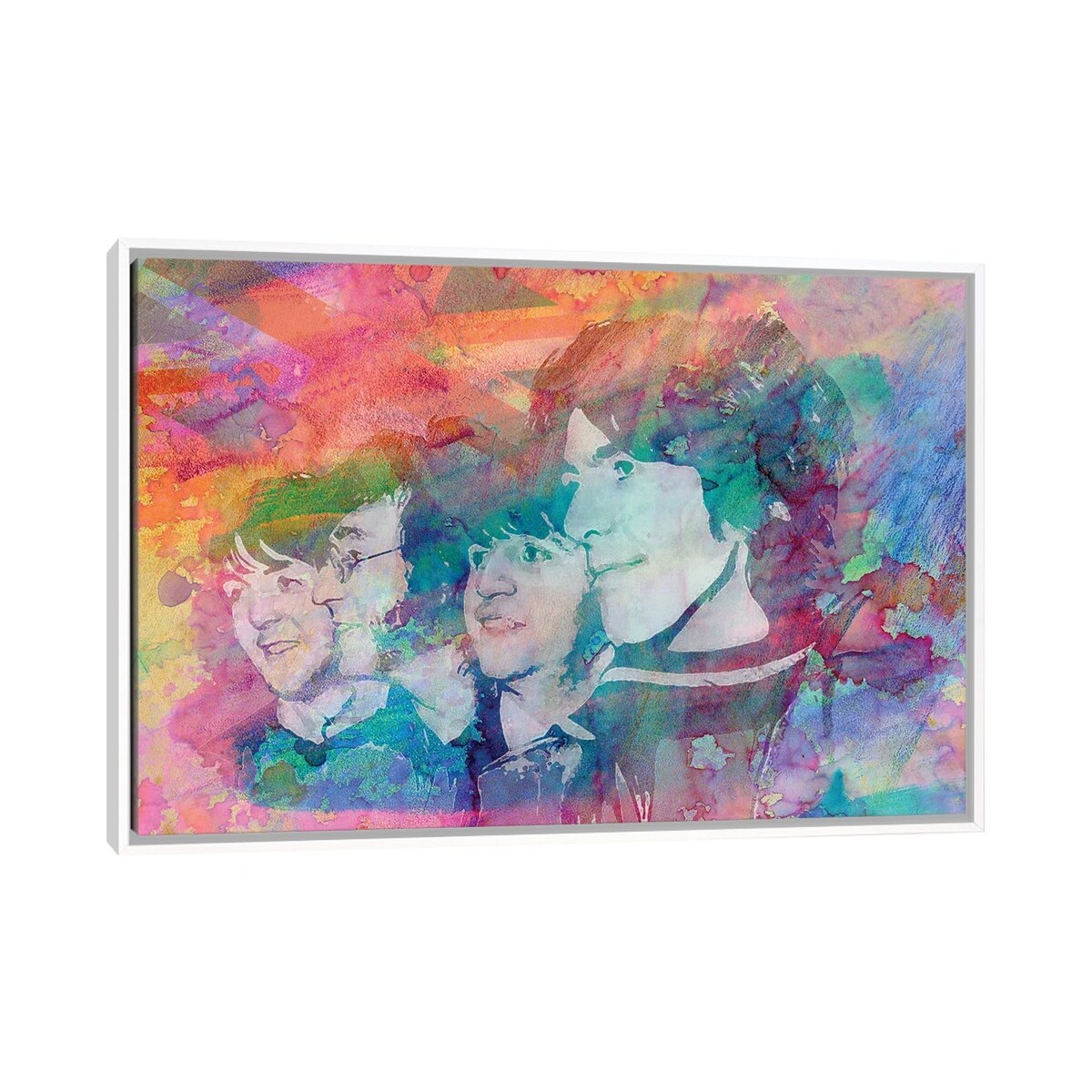 iCanvas "The Beatles "All You Need Is Love"" by Rockchromatic Framed Canvas Print