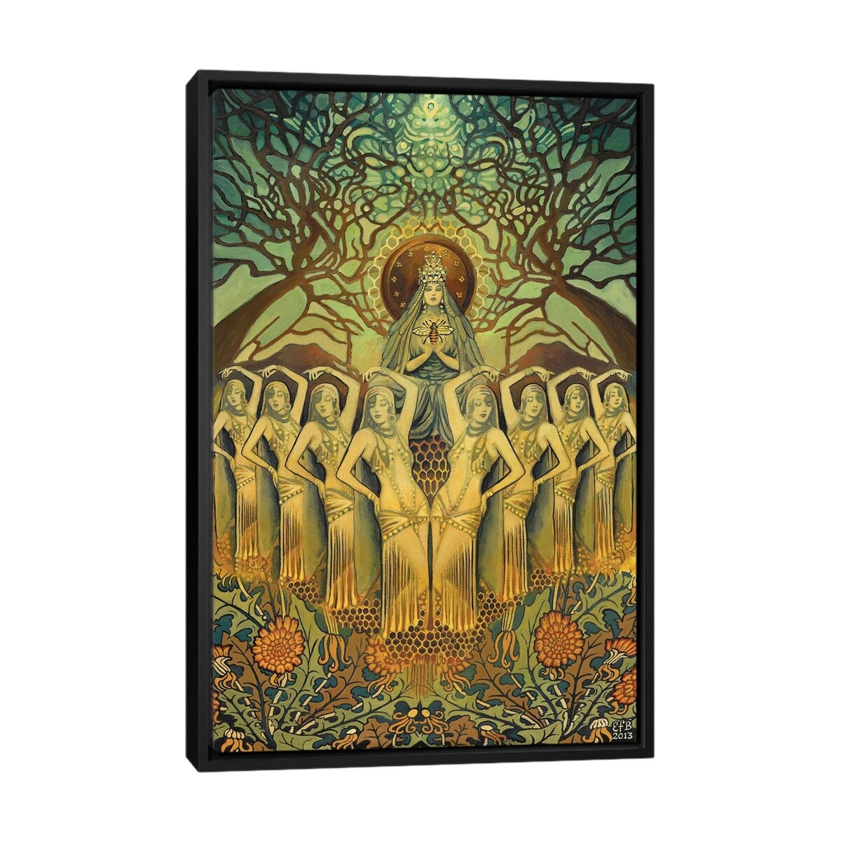 iCanvas "The Bee Goddess" by Emily Balivet Framed Canvas Print