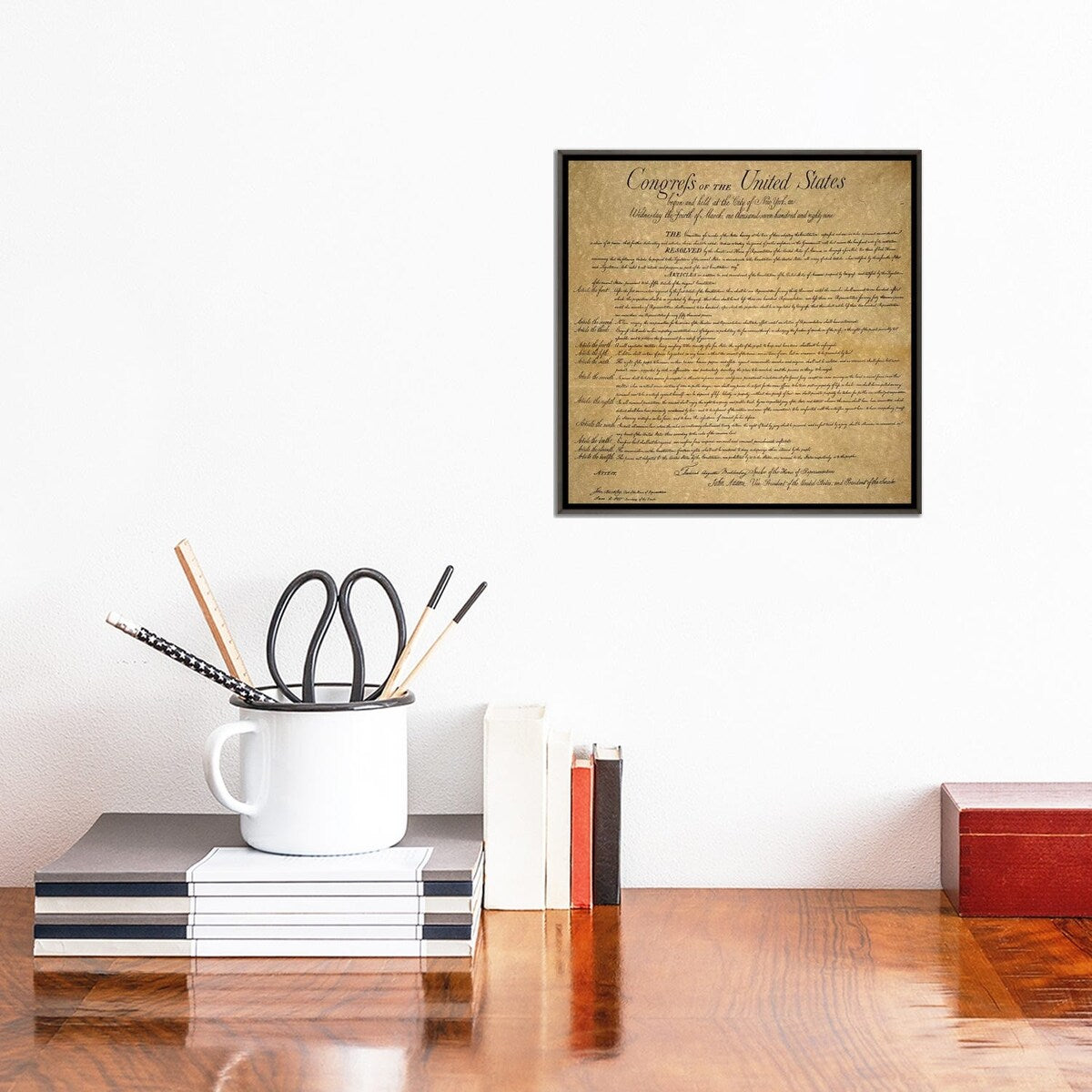 iCanvas "The Bill Of Rights, 1789" by Unknown Framed
