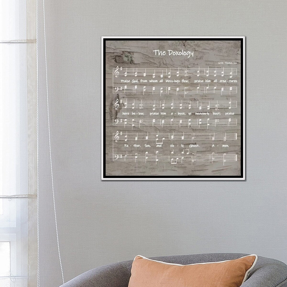 iCanvas "The Doxology Sheet Music" by Front Porch Pickins Framed Canvas Print