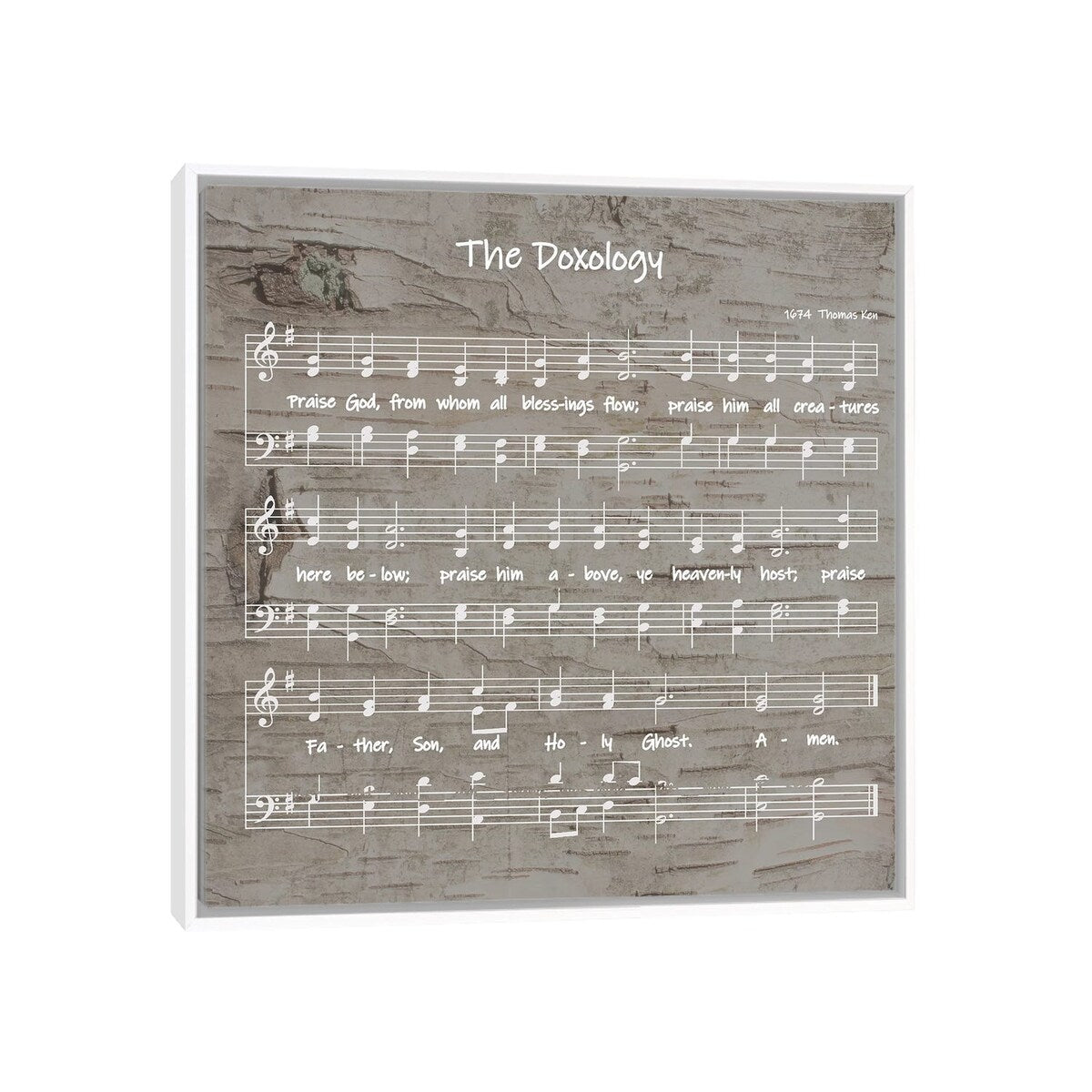 iCanvas "The Doxology Sheet Music" by Front Porch Pickins Framed Canvas Print