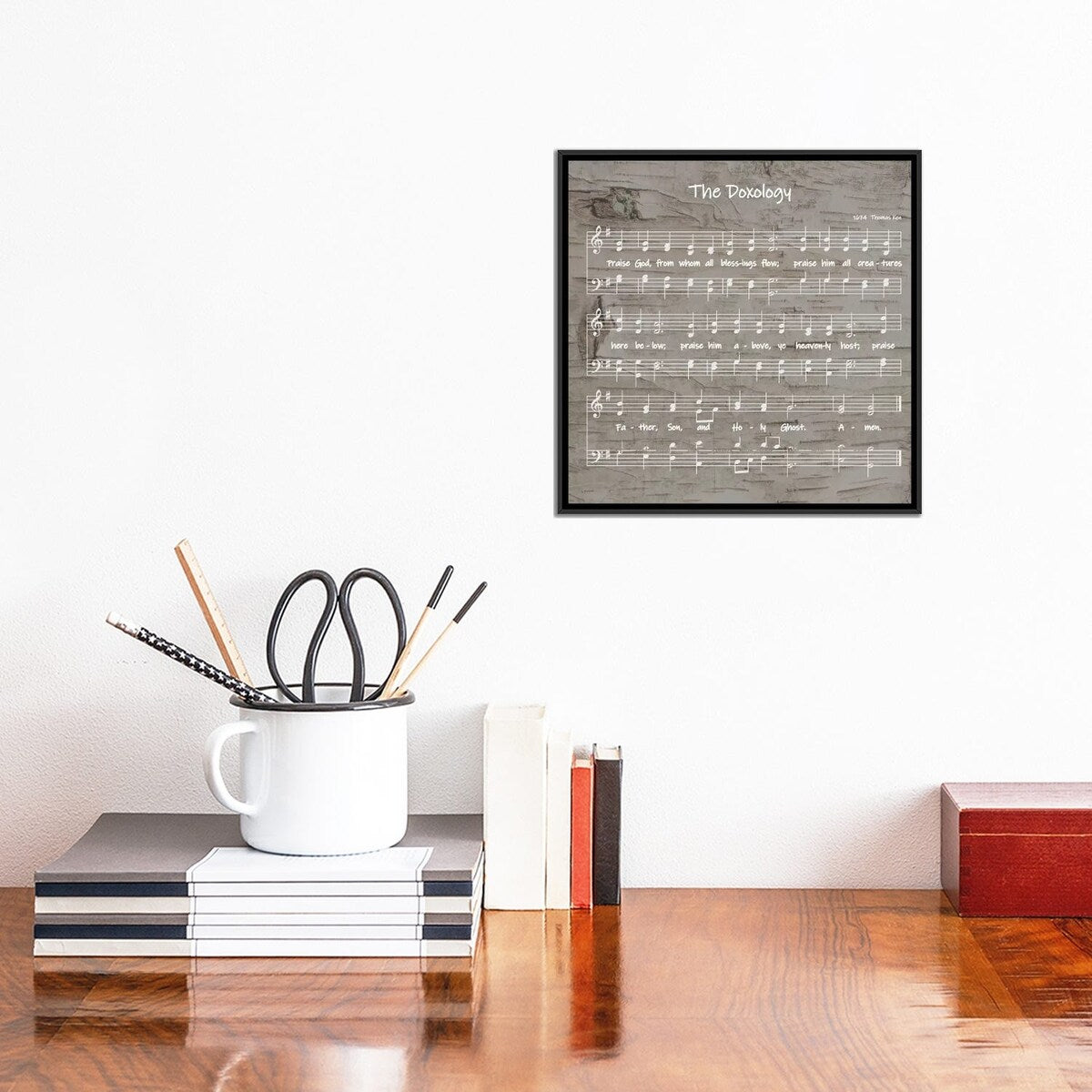 iCanvas "The Doxology Sheet Music" by Front Porch Pickins Framed Canvas Print
