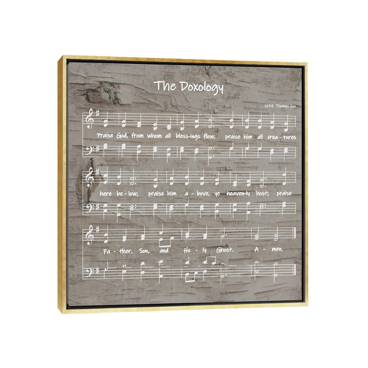 iCanvas "The Doxology Sheet Music" by Front Porch Pickins Framed Canvas Print