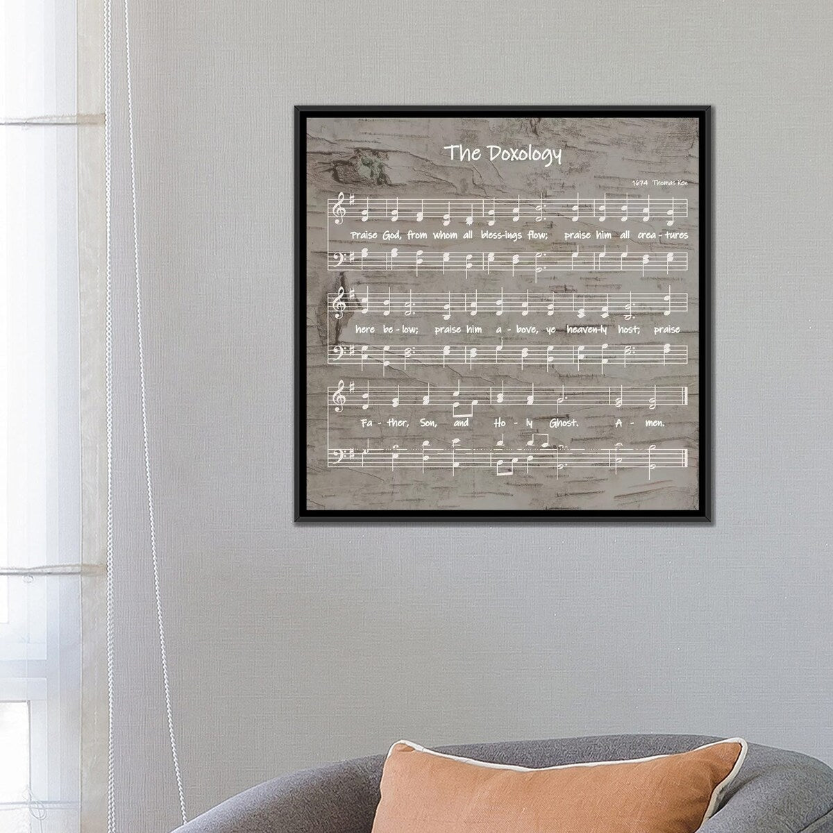 iCanvas "The Doxology Sheet Music" by Front Porch Pickins Framed Canvas Print