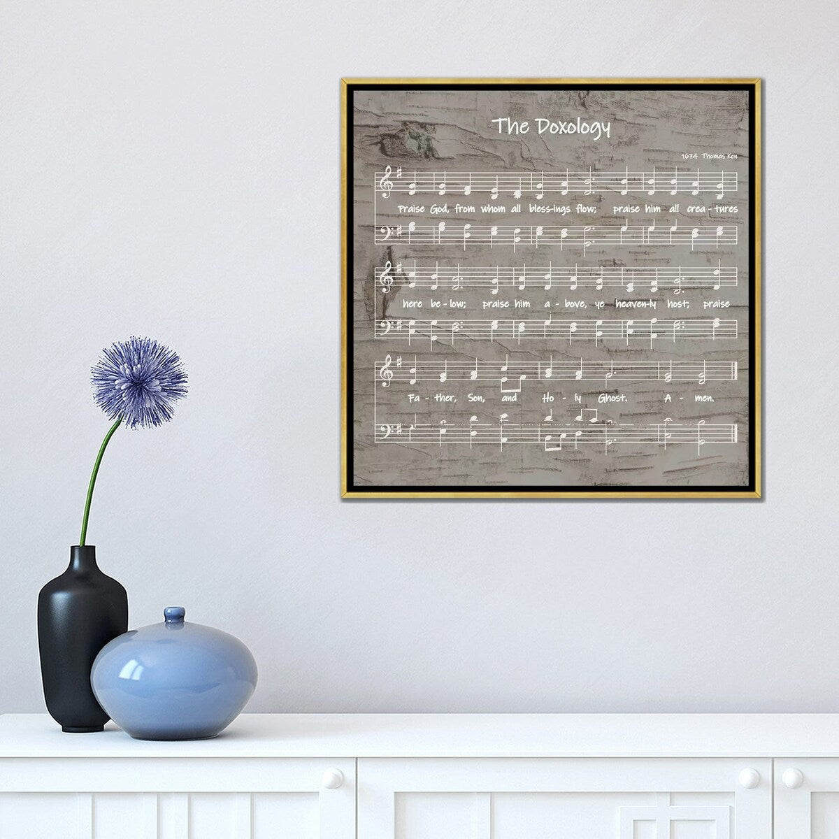 iCanvas "The Doxology Sheet Music" by Front Porch Pickins Framed Canvas Print