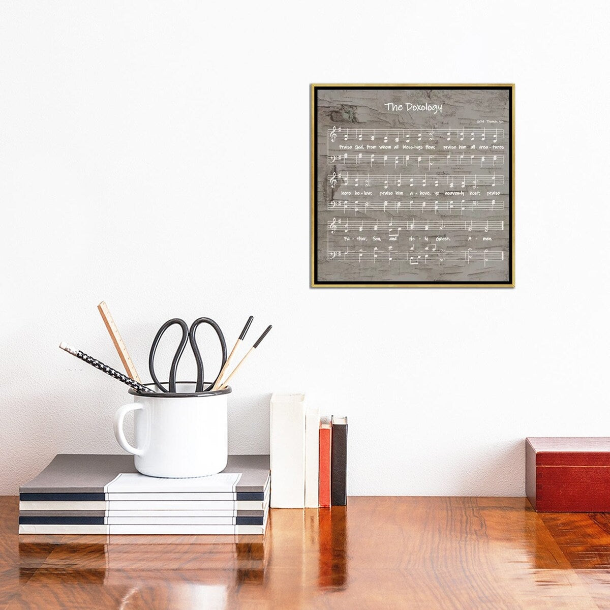 iCanvas "The Doxology Sheet Music" by Front Porch Pickins Framed Canvas Print