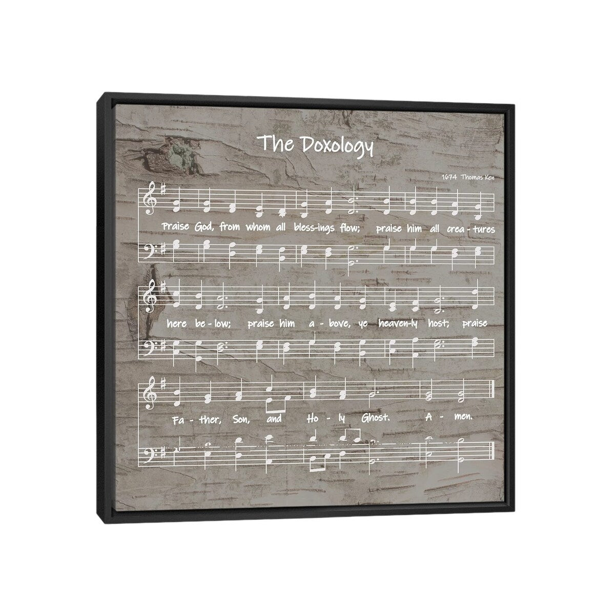 iCanvas "The Doxology Sheet Music" by Front Porch Pickins Framed Canvas Print