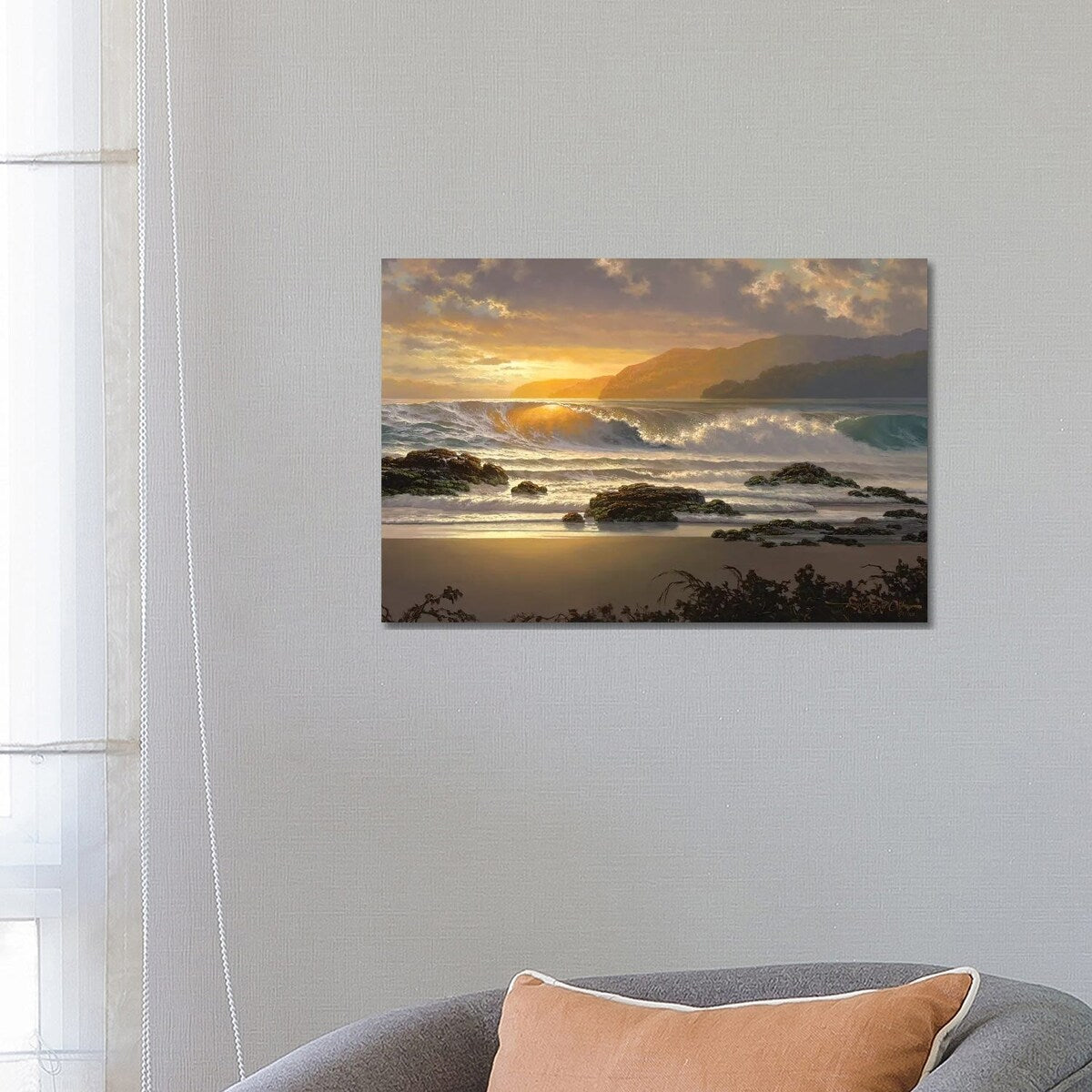 iCanvas "The Golden Surge" by Roy Tabora Canvas Print
