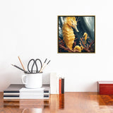 iCanvas "Thorny Yellow Seahorse" by Vlad Mel Framed Canvas Print