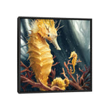 iCanvas "Thorny Yellow Seahorse" by Vlad Mel Framed Canvas Print