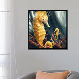 iCanvas "Thorny Yellow Seahorse" by Vlad Mel Framed Canvas Print
