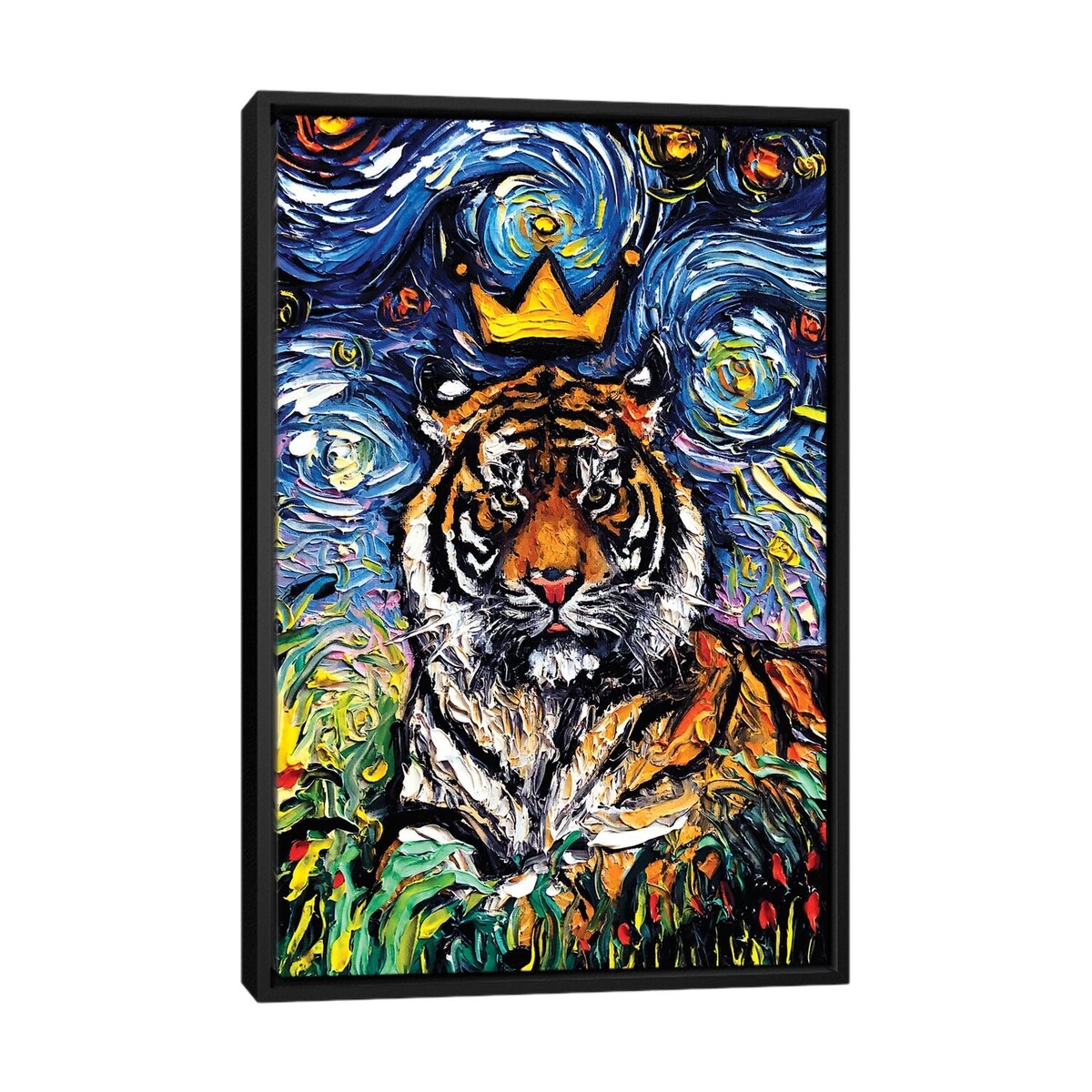 iCanvas "Tiger King" by Aja Trier Framed