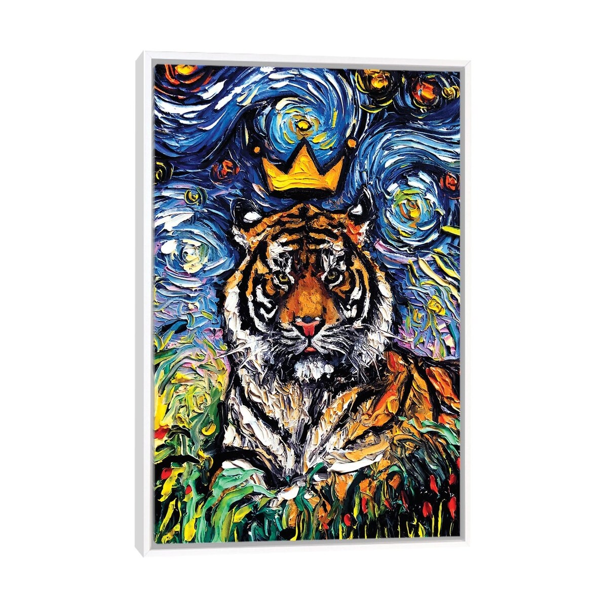 iCanvas "Tiger King" by Aja Trier Framed