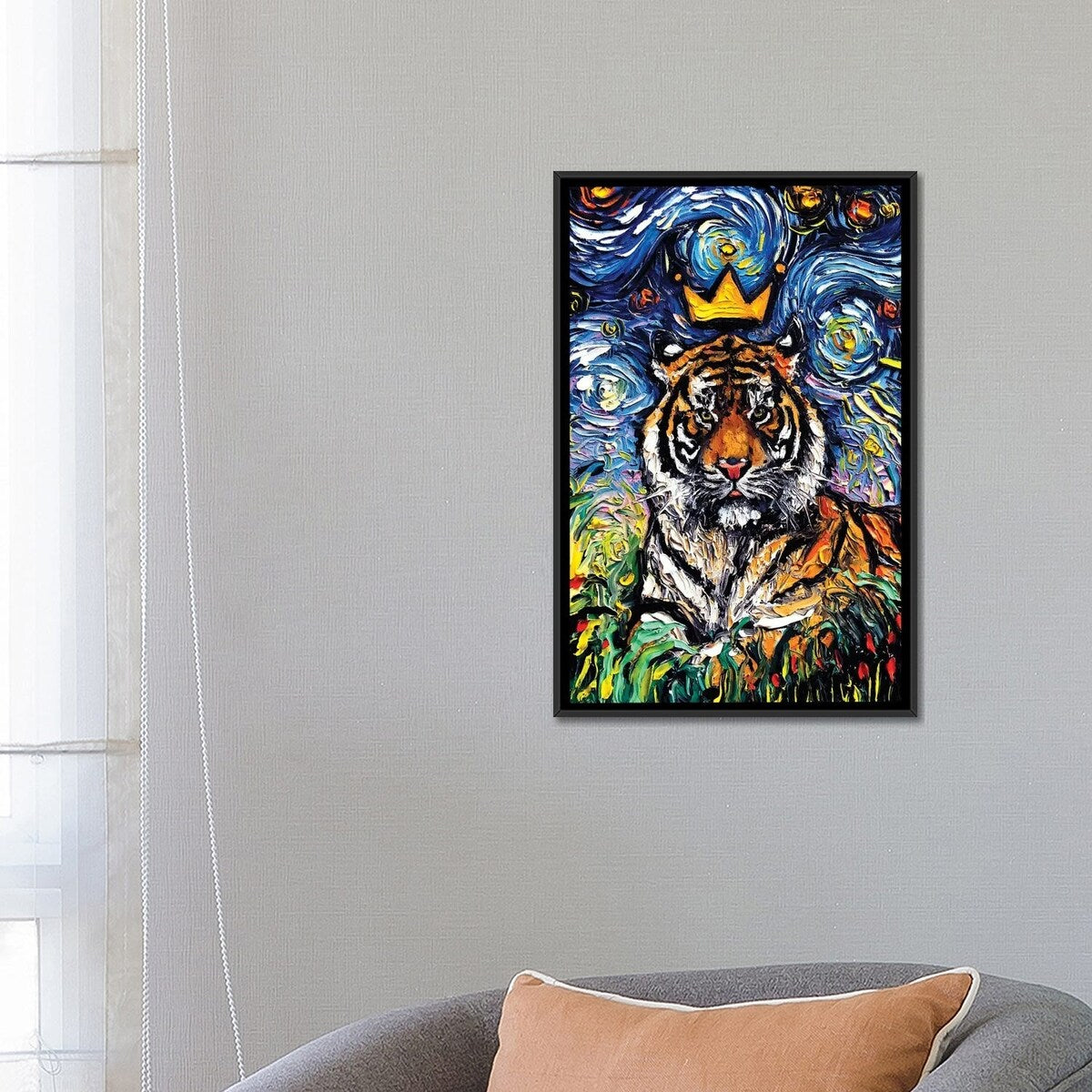 iCanvas "Tiger King" by Aja Trier Framed