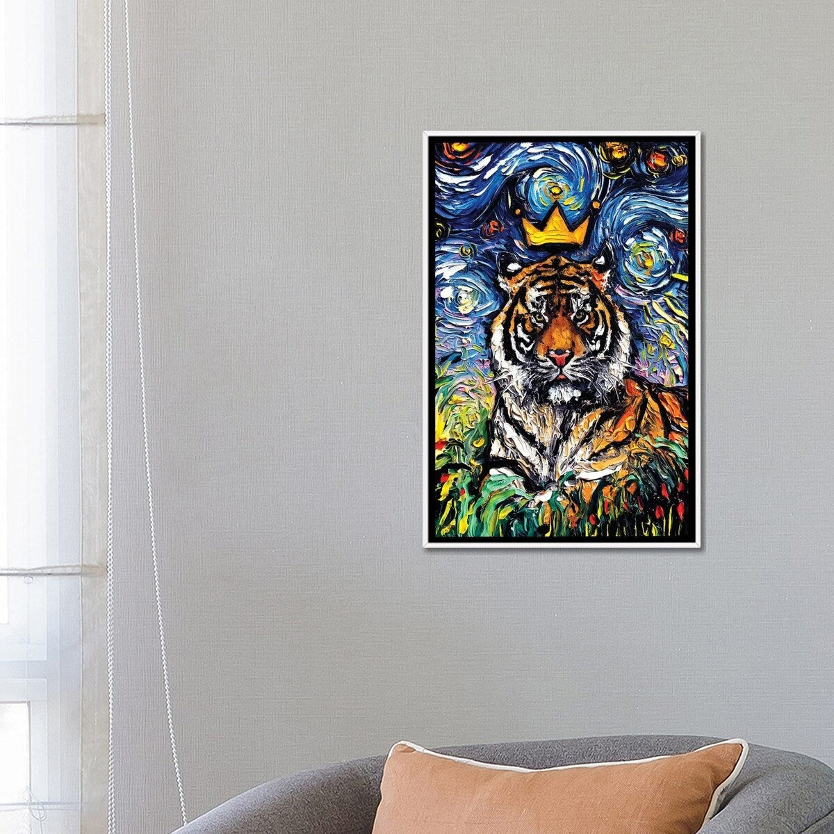 iCanvas "Tiger King" by Aja Trier Framed
