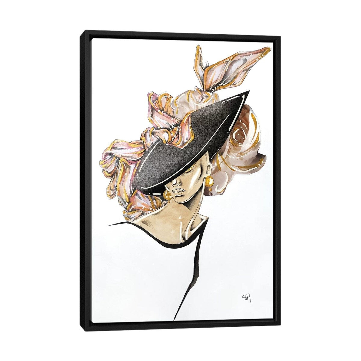 iCanvas "Tilted Rose" by Samuel Harrison Framed Canvas Print