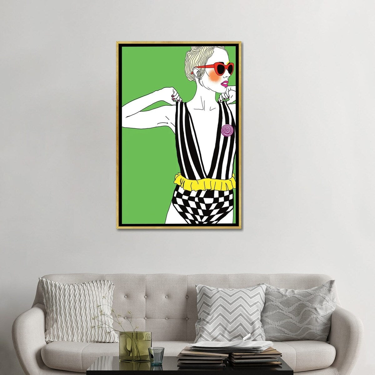 iCanvas "To Tight And Too Overdressed" by Ana Sneeringer Framed Canvas Print