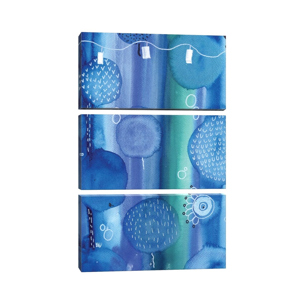 iCanvas "Town Under The Sea" by Andrea Kosar 3-Piece Canvas Wall Art Set