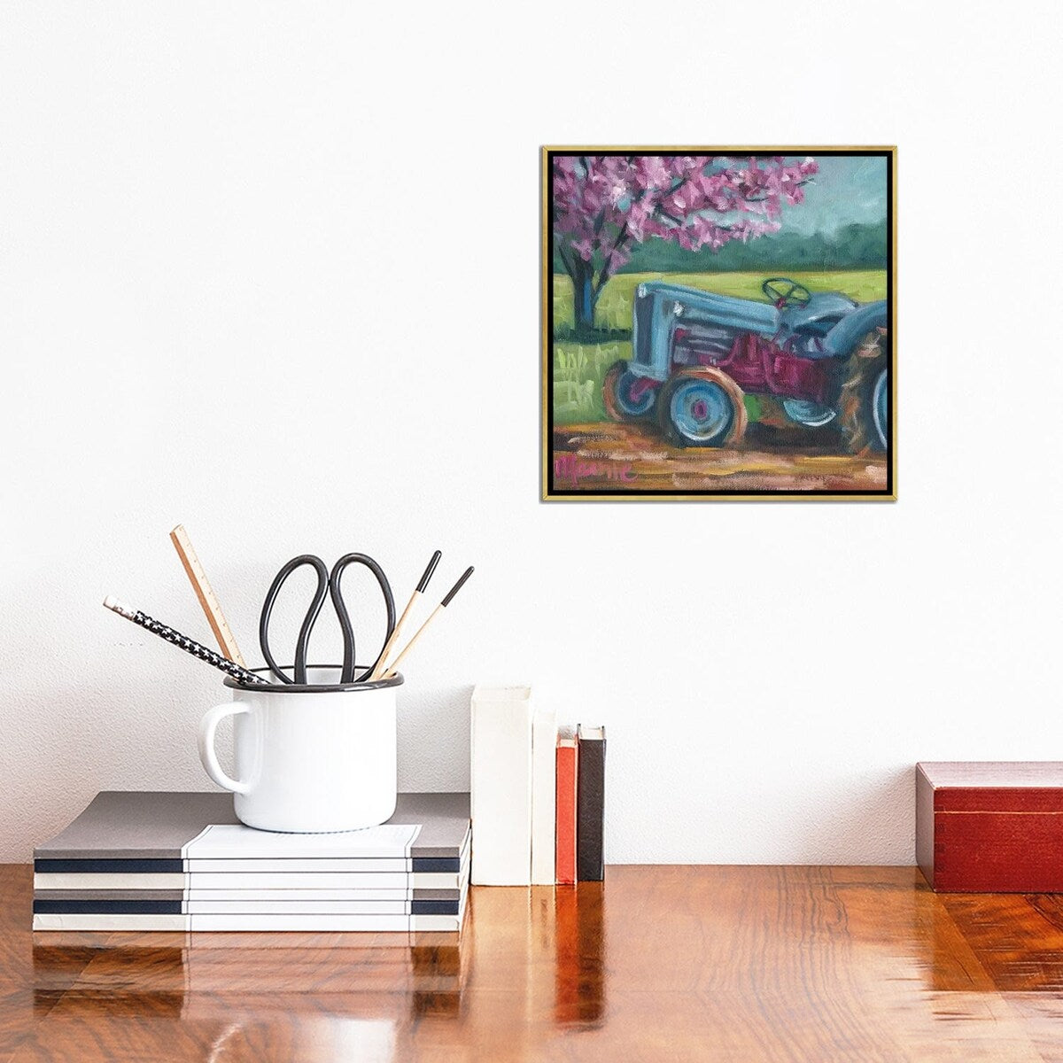 iCanvas "Tractor Spring" by Marnie Bourque Framed Canvas Print