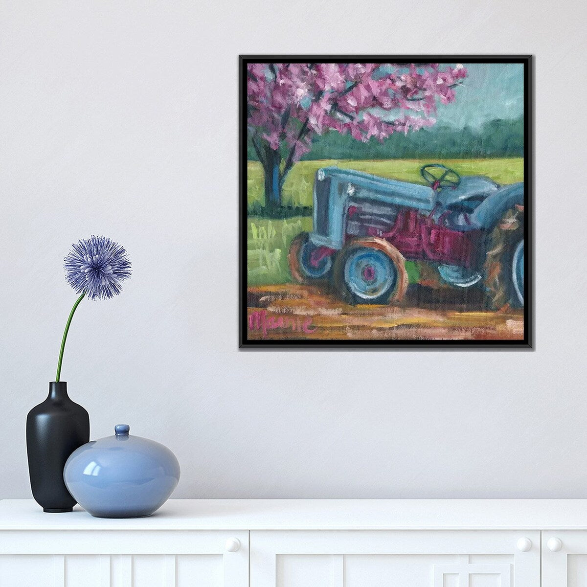 iCanvas "Tractor Spring" by Marnie Bourque Framed Canvas Print