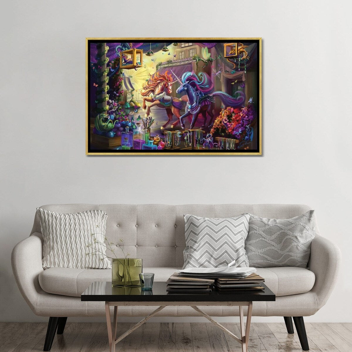 iCanvas "Twilight Marketplace" by Rose Khan Framed Canvas Print