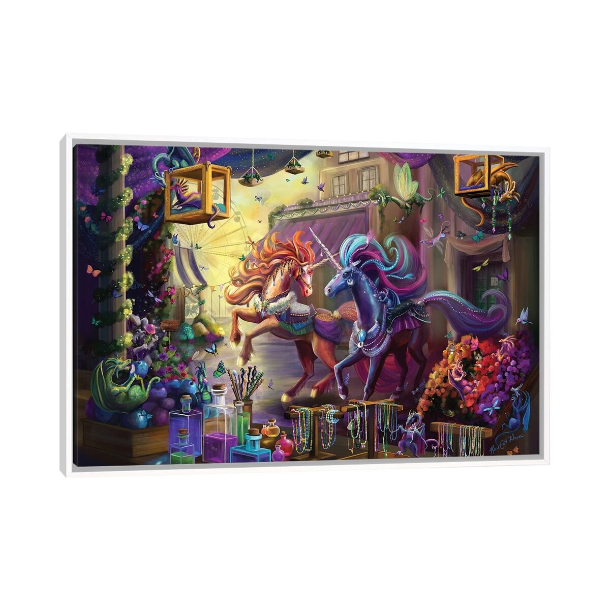 iCanvas "Twilight Marketplace" by Rose Khan Framed Canvas Print
