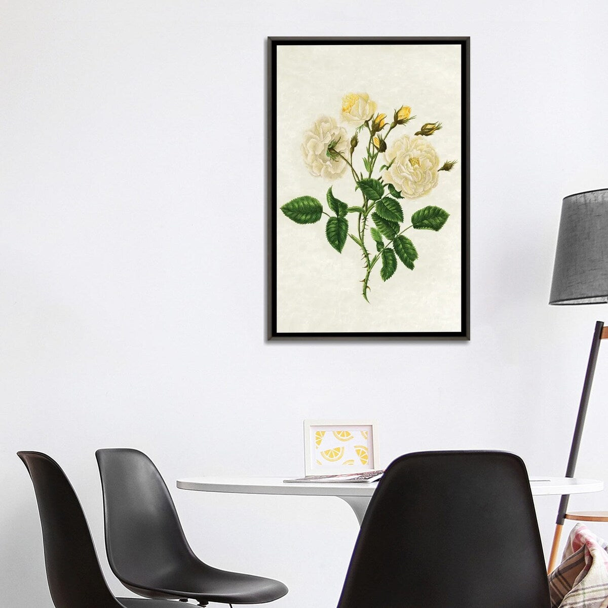 iCanvas "Vintage Yellow Roses" by Amelie Vintage Co Framed
