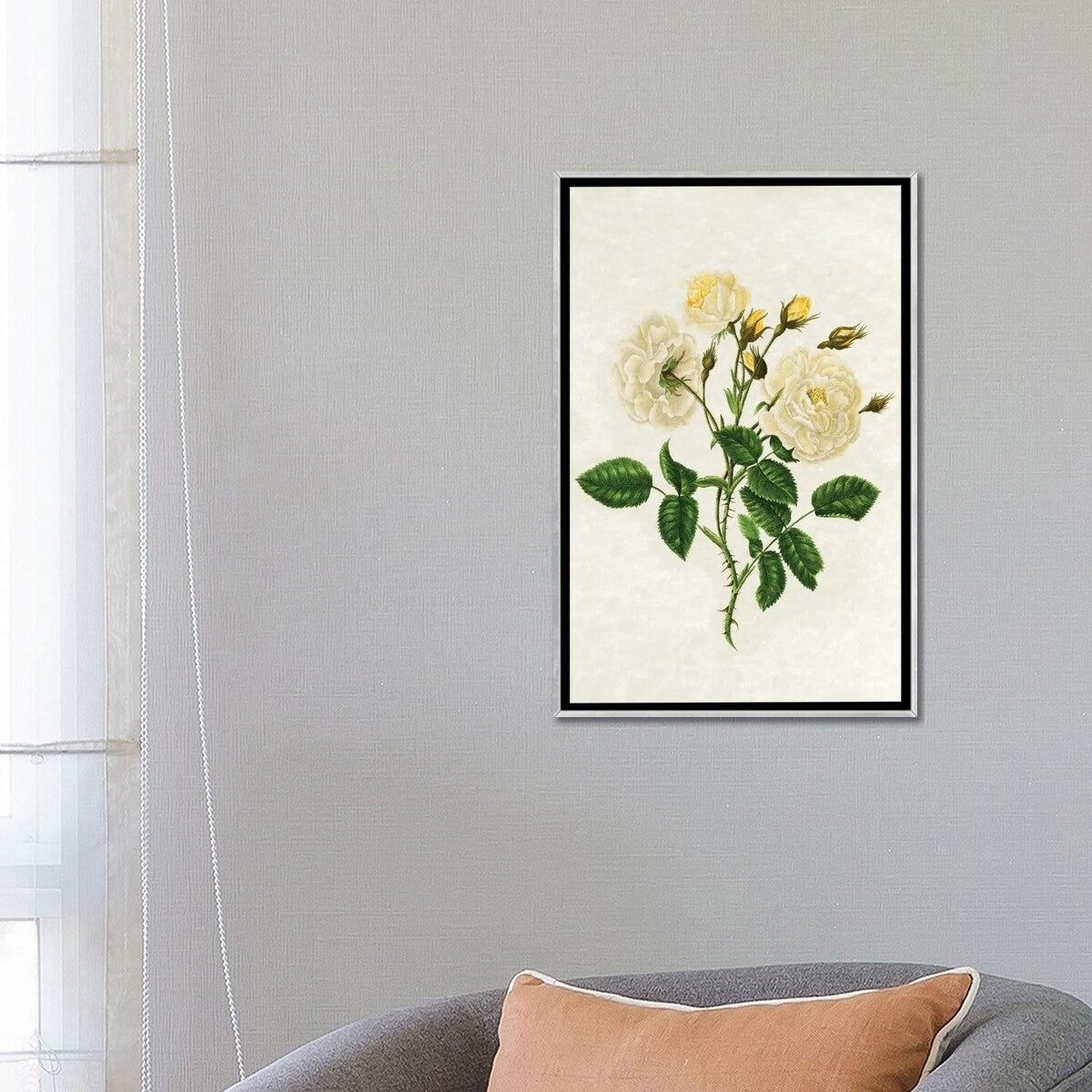 iCanvas "Vintage Yellow Roses" by Amelie Vintage Co Framed