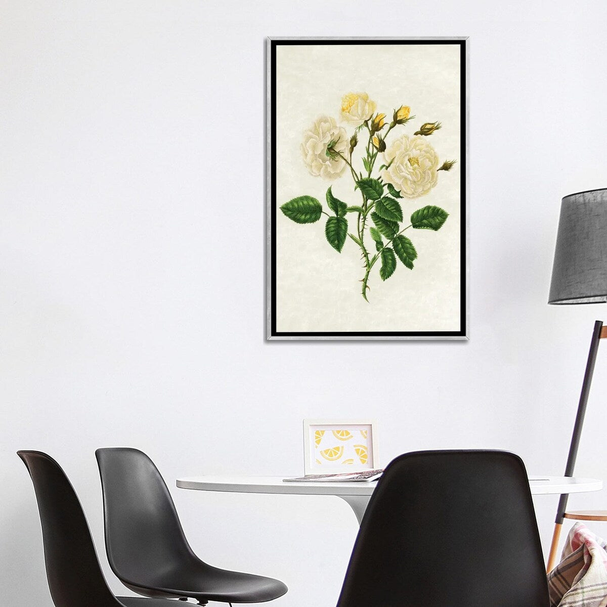 iCanvas "Vintage Yellow Roses" by Amelie Vintage Co Framed