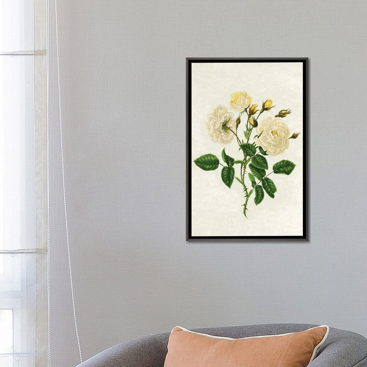 iCanvas "Vintage Yellow Roses" by Amelie Vintage Co Framed