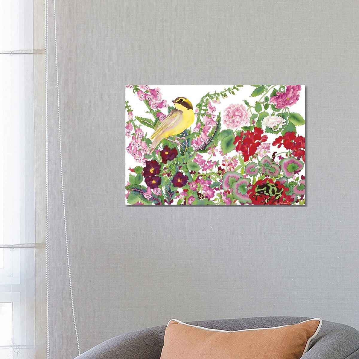 iCanvas "Warbler With Frog" by Carissa Luminess Canvas Print