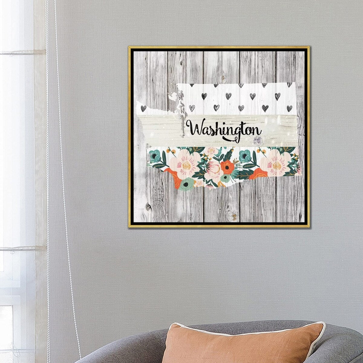 iCanvas "Washington" by Front Porch Pickins Framed Canvas Print