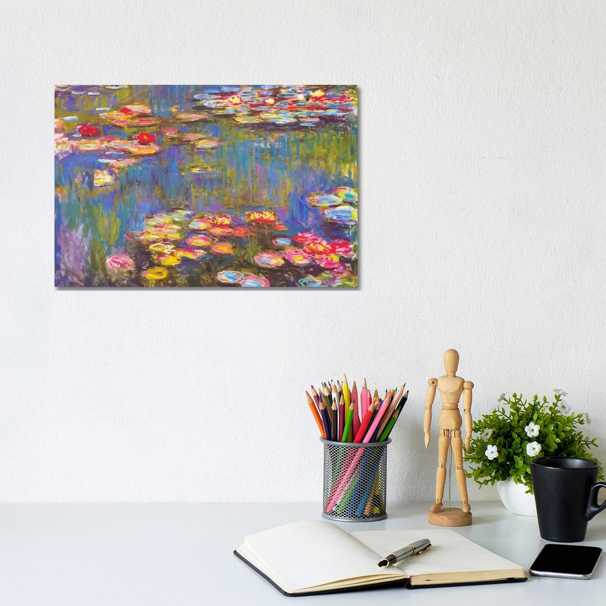 iCanvas 'Water Lilies, 1916' by Claude Monet Canvas Print