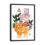 iCanvas "Watercolor Lion Urban Jungles Series" by Jania Sharipzhanova Framed