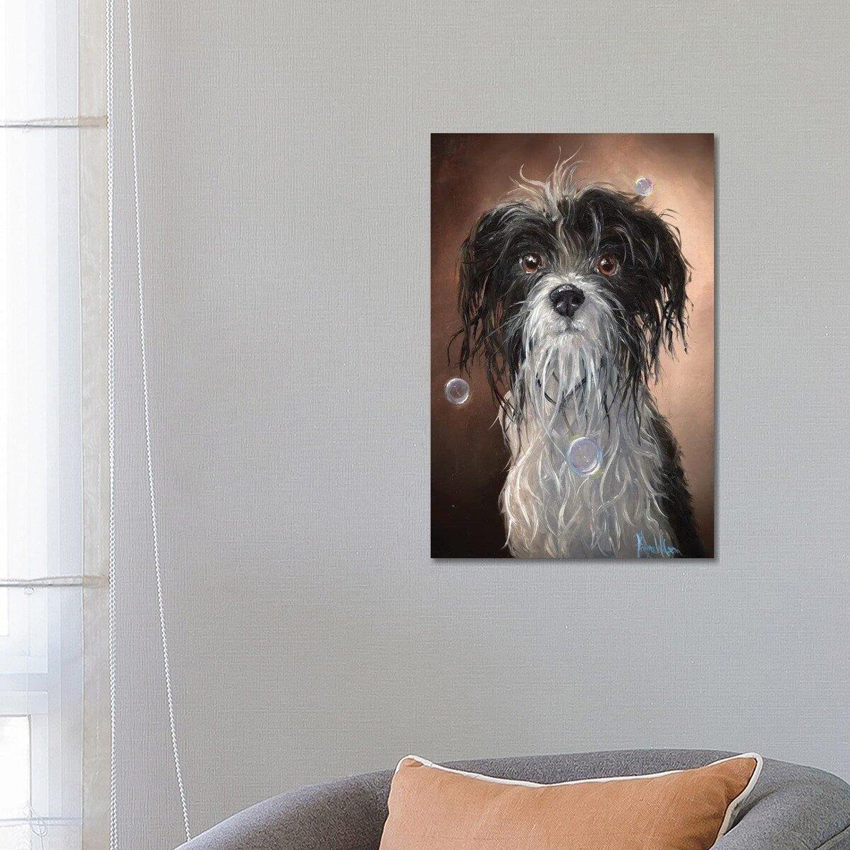 iCanvas "Wet Dog" by Kyra Wilson Canvas Print
