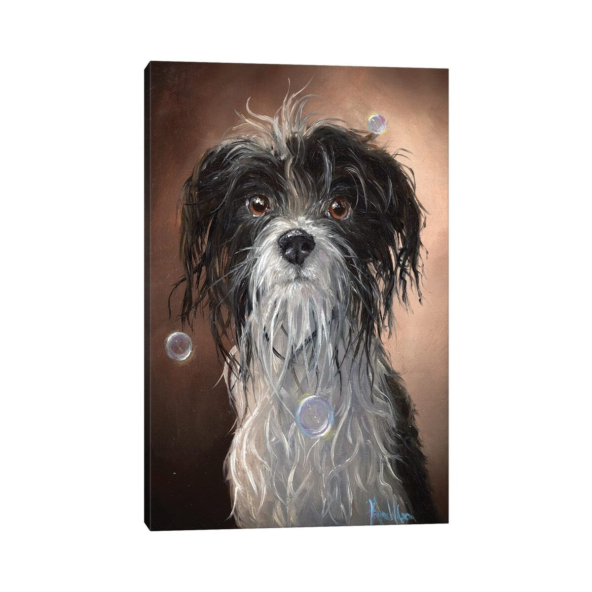 iCanvas "Wet Dog" by Kyra Wilson Canvas Print