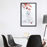 iCanvas "White F0x And Red Cardinal" by GEN Z Framed