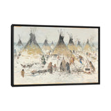 iCanvas "Winter Homestead II" by Ernest Chiriacka Framed