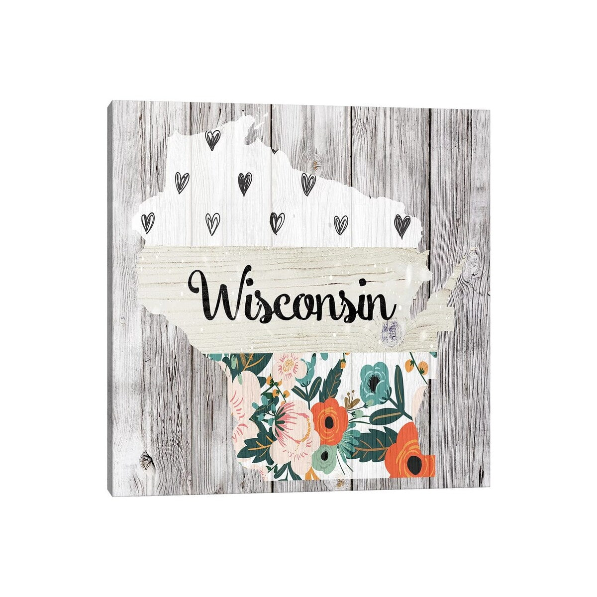 iCanvas "Wisconsin" by Front Porch Pickins Canvas Print
