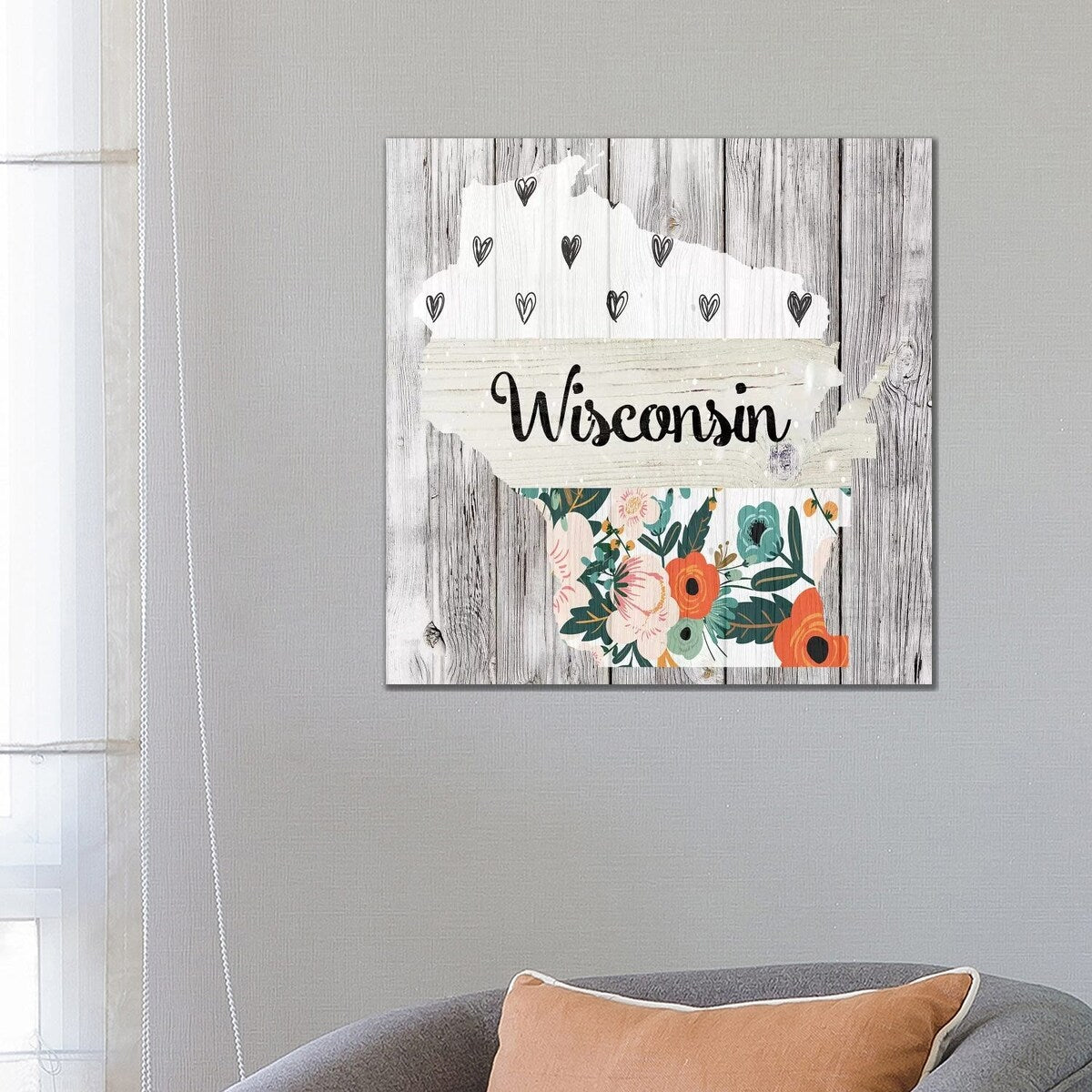iCanvas "Wisconsin" by Front Porch Pickins Canvas Print