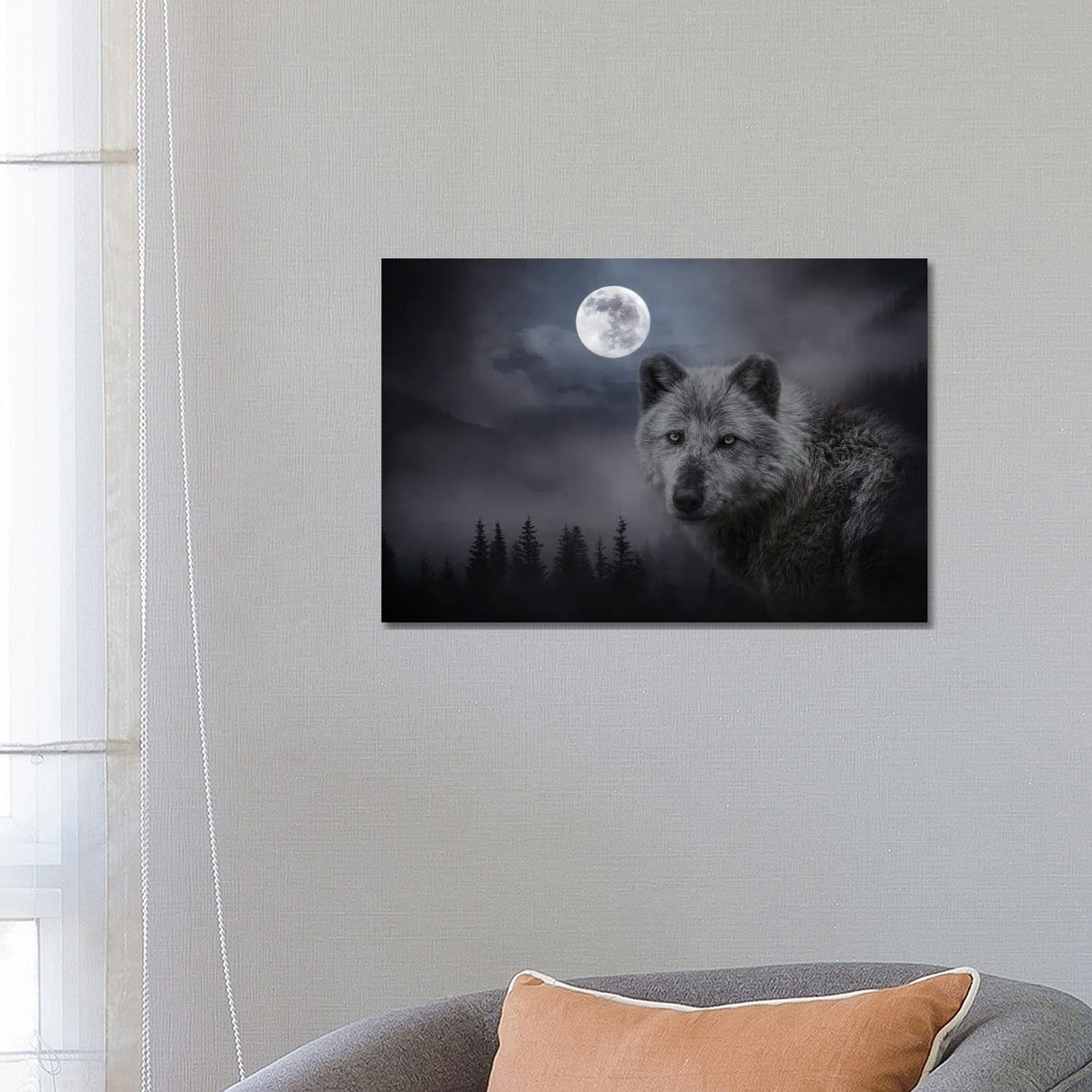 iCanvas "Wolf Moon" by Kelley Parker Canvas Print