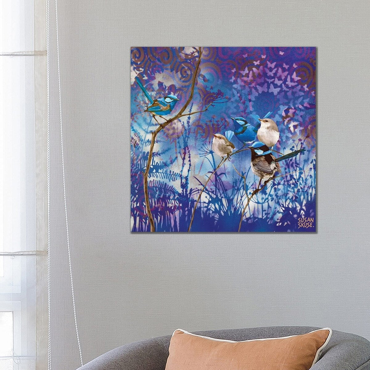 iCanvas "Wrensday Morning - Superb And Splendid Wrens" by Susan Skuse Canvas Print