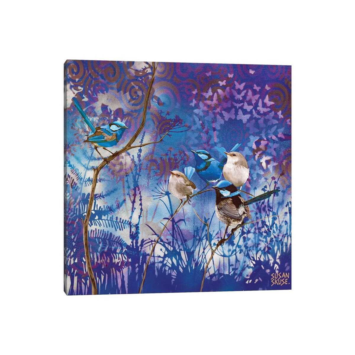 iCanvas "Wrensday Morning - Superb And Splendid Wrens" by Susan Skuse Canvas Print