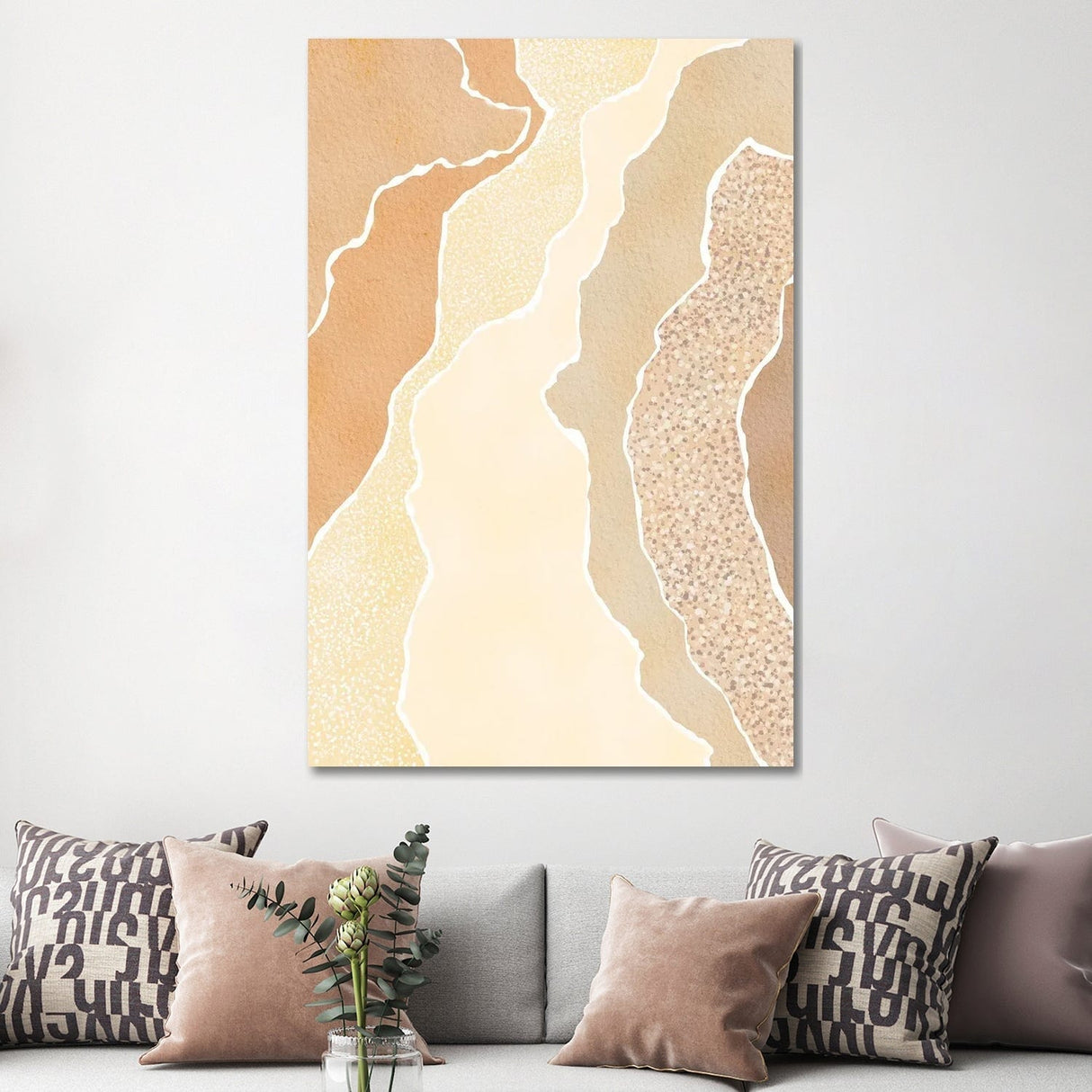 iCanvas "Yellow Camouflage" by Nikki Canvas Print