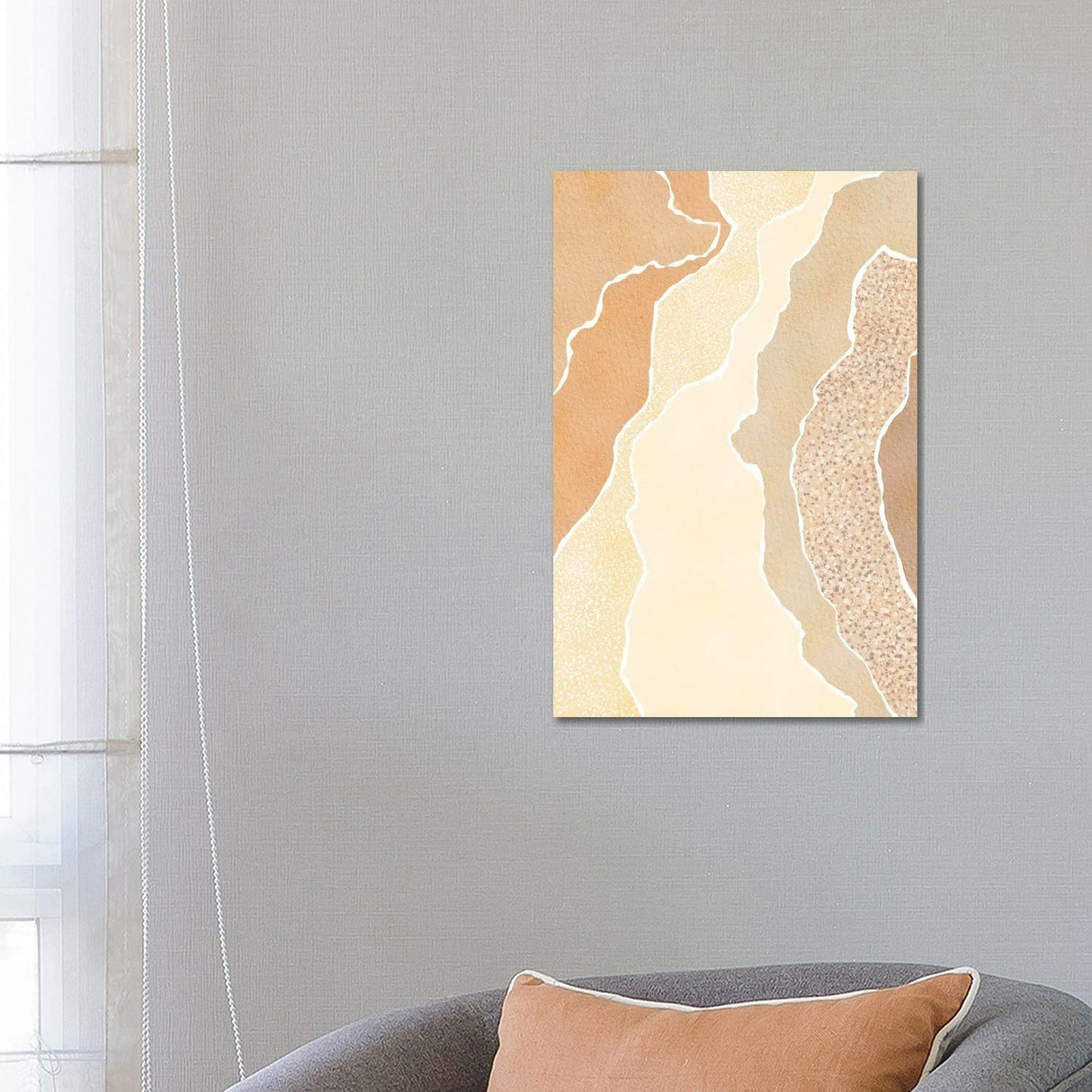 iCanvas "Yellow Camouflage" by Nikki Canvas Print