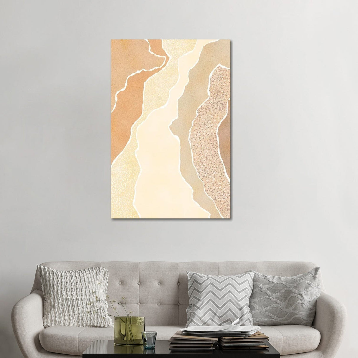 iCanvas "Yellow Camouflage" by Nikki Canvas Print