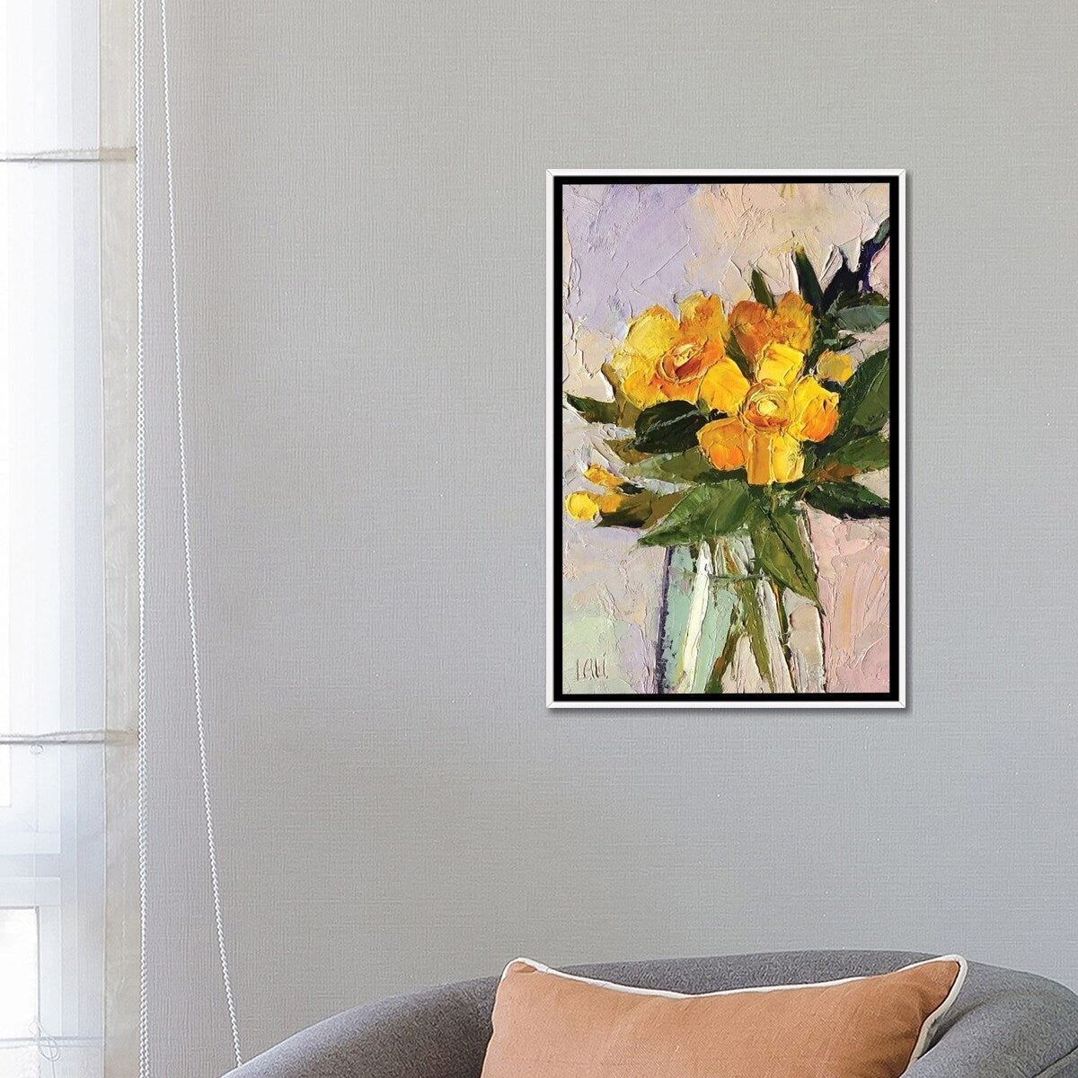 iCanvas "Yellow Mood" by Lelya Chara Framed