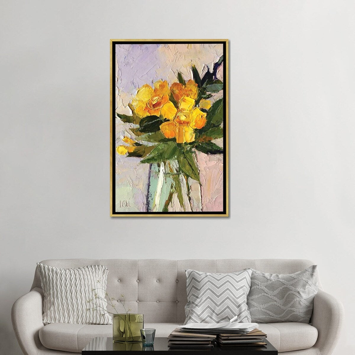 iCanvas "Yellow Mood" by Lelya Chara Framed