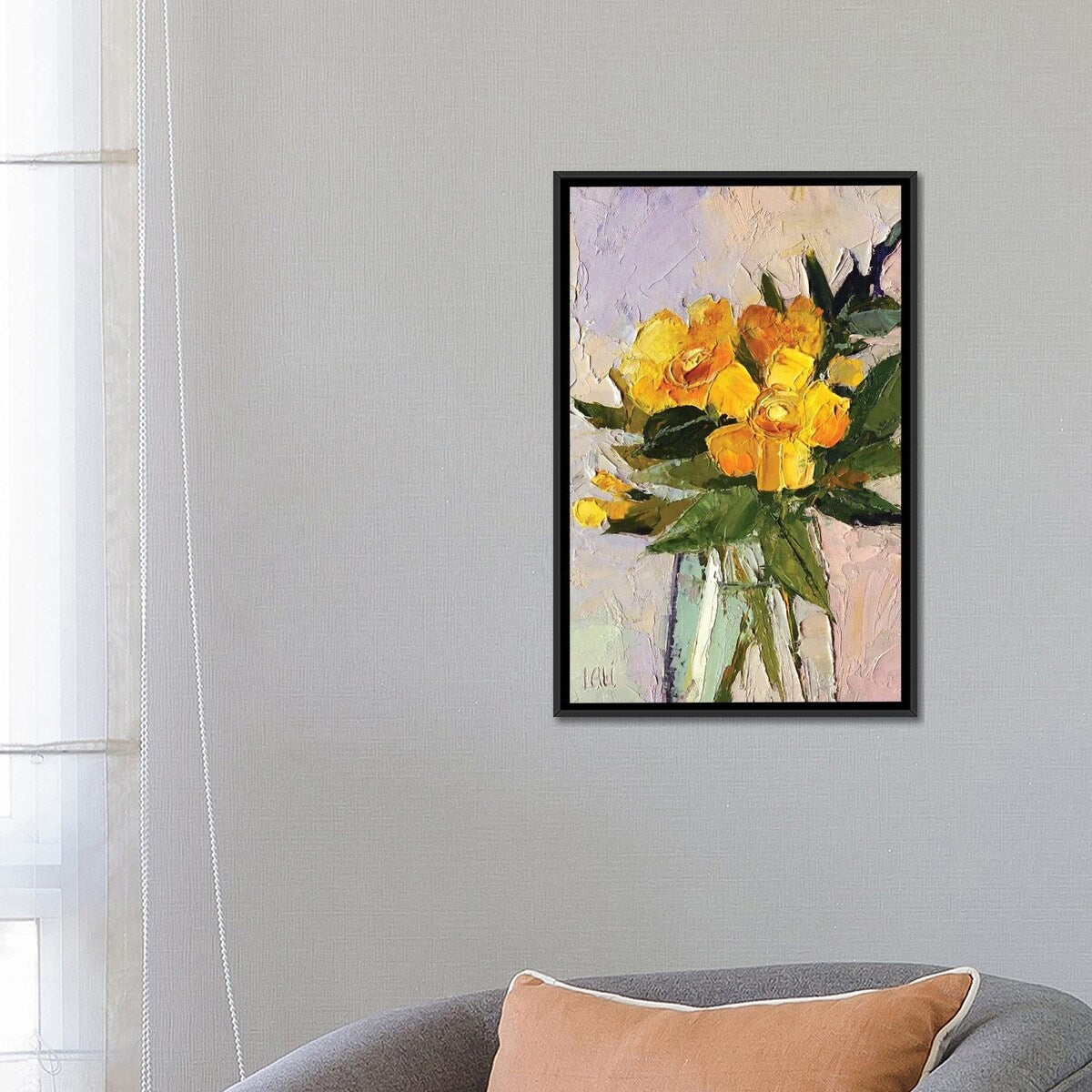 iCanvas "Yellow Mood" by Lelya Chara Framed